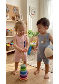 Resim Hellobaby Düz Renk Tulum mavi 