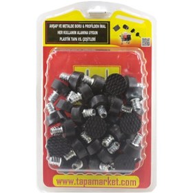 Resim Çap 25-30X13 M6X15 Elastomer Ayak ve Minifix N11.41243 