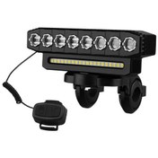 Resim Led Bisiklet Işığı Korna Usb Şarj Edilebilir Bisiklet Ön Işığı Su Geçirmez 6 Işık Modu Destekli Güç Bankası Fonksiyonu Mtb Dağ Bisikleti İçin Siyah 