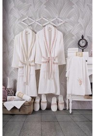 Resim Akdeniz 20 Parça Kutulu Çeyizlik Bornoz Seti 2 Bej 