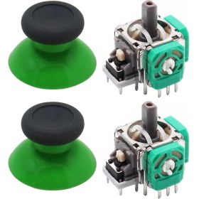 Resim XBOX One Analog Motor Topuz Seti 2+2 One - One S/X - Series S/X Uyumlu Siyah Yeşil 