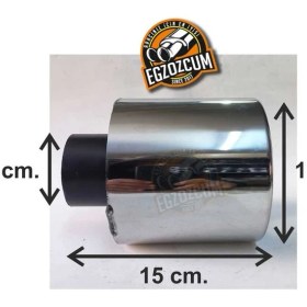 Resim 120 Mm. Tekli Krom Egzoz Çıkışı Paslanmaz Krom Sessiz Eksoz Ucu 1 Adet 