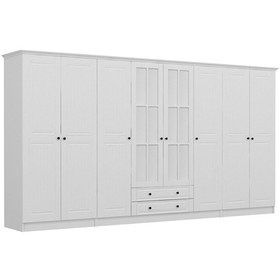 Resim Kale 8 Mebran Kapaklı 2ç Taçlı Dolap - Beyaz 190cm 