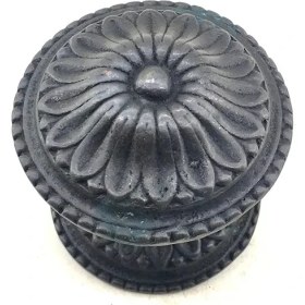 Resim Antika Tarz Dekoratif Pirinç Papatya Kapı Babası - 73MM, Oksit 