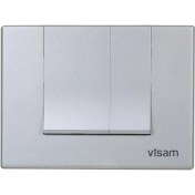 Resim Visam Alinda Mat Krom Gömme Rezervuar Kumanda Paneli Basma Butonu 