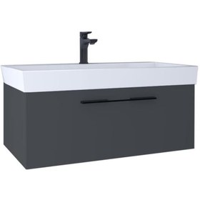 Resim kobos Glow Lavabo Dolabı Füme 80 cm KB100000 