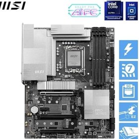 Resim MSI PRO Z890-P WIFI SOKET 1851 DDR5 9200MHZ(OC) USB 20Gbps 4xM.2 1xTB4 HDMI DISPLAY 5G LAN WIFI 7 ATX 