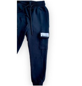 Resim Ekkokids Çocuk Beli Paçası Lastikli Black Yazılı Eşofman Alt-13382-siyah Siyah 