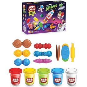 Resim Dede Art Craft İnanılmaz Uzay Bebek Oyun Hamuru Seti +3 Yaş 5 Adet 