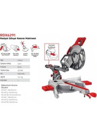 Resim Rodex Radyal Gönye Kesme Makinesi 2100 Watt 