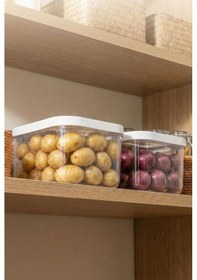 Resim 2'li 12 Lt Multibox Beyaz Kayar Kapaklı Saklama Kabı & Erzak Kabı & Patates Soğan Kovası Siyah 