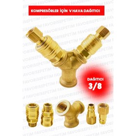 Resim Proxtech Yüksek Kalite Havalı Kompresörler Için 2'li Dağıtıcı ve Hava Giriş Rekorları 3/8'' 