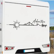 Resim X6248-kırmızı-l 73 Cm X 20 Cm-moda Kamp Macera Vinil Yapışkan Camper Van Suv Dekorasyon Çıkartmaları Karavan Rv Vinil Ç 