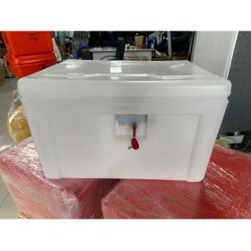 Resim Motosiklet Pizza Servis Çantası Beyaz 90 Litre Köşeli 