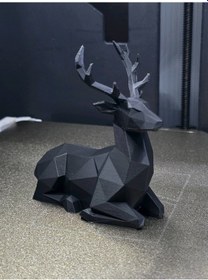 Resim Mini Modern Natural Geyik Heykeli Hediyelik Ev Ve Ofis İçin 13 Cm Dekoratif Ürün 