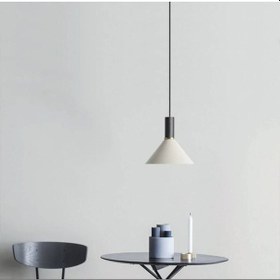 Resim Dylight Retro Beyaz/Siyah Metal Dekoratif Tekli Kafe Mutfak Aydı 