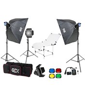 Resim GDX BM400 3'lü Paraflaş Set ve Çekim Masası 1x2 M 