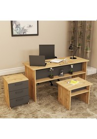 Resim KALENDER DEKOR MERKÜR-1-2-3 OFİS BÜRO MASASI TAKIMI MRK06 