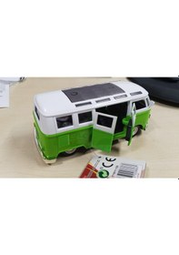 Resim Oyuncak Metal Model 1 / 36 Çek Bırak Yeşil 1963 Volswagen T1 Bus Minibüs 