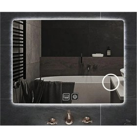 Resim Dnr-Mirror80x120 Cm Buğu Yapmayan Makyaj Aynalı Dokunmatik Beyaz Ledli Dikdörtgen Banyo Aynası 