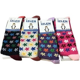 Resim 4 Lü İzlen Pamuklu Kız Çocuk Mevsimlik Soket Çorap Karışık Renkler Karışık 