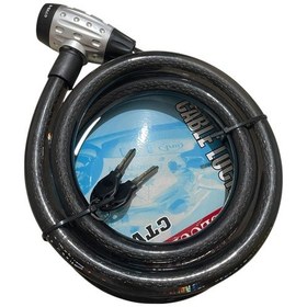 Resim Motosiklet Halat Kilit Anahtarlı 25 Mm 200 Cm Siyah 