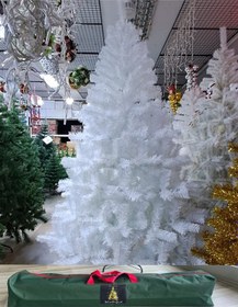 Resim Beyaz Yılbaşı Ağacı 210 Cm 900 Gür Dallı Ve Çantalı 