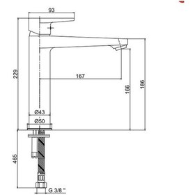 Resim Eca Dalia 102188117 Orta Boy Tip Lavabo Bataryası 