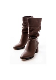 Resim Kahverengi Topuklu Körüklü Günlük Kadın Bot Kahve 