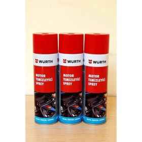 Resim Würth Motor Temizleme Spreyi 500 ml 3'lü Set Araç İçi ve Dış Temizlik için Profesyonel Sonuç 