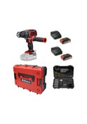 Resim Einhell TP-CD 18/60 Li-ı Bl Solo Akülü Vidalama + 2x2.5AH Akü ve 103 Parça Uç Seti Çanta Dahil 