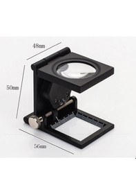 Resim 10X Katlanır Sayaçlı Metal Lüp 28Mm 2 Led Işıklı Büyüteç Tekstil 