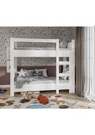Resim Merlin Mobilya Amanos 2 Katlı Ranza Beyaz 