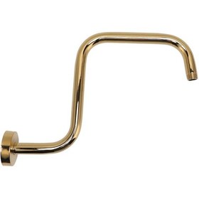 Resim Duş Uzatma Kolu Paslanmaz Çelik Yüksek Yükseltilmiş Duş Kolu Flanşlı Duvara Monte Duş Başlığı Yükseltici Boru Altın 