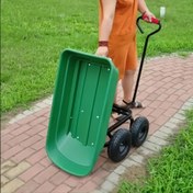 Resim Ağır Hizmet Katlanır Bahçe Arabası Kolu Kapağı Yedek Parça - Anti-Slip Neopren Tutma Pedli ile Kırmızı Kare Tasarım, Dış Mekan Kullanımı İçin Dayanıklı ve Rahat Direksiyon, Bahçe Arabası Kullanım Arabası, Aracı Olmadan Kurulum Kolu 