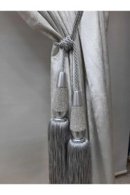 Resim Perde Aksesuarları Özel Yapım Perde Toplayıcı Ahşap Perde Bağı Braçol Gümüş 