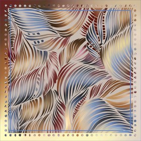 Resim Fancy Coffee Day 140x140cm Yün Eşarp 