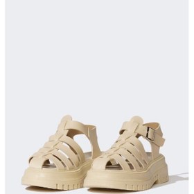 Resim DeFacto Kadın Yüksek Taban Suni Deri Sandalet C3725AX25SMBG26 Bej 