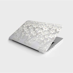 Resim Laptop Sticker Bilgisayar Notebook Pc Kaplama Etiketi 3d Beyaz Yapraklar 