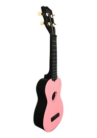 Resim Rio Kompozit Pembe-Siyah Ukulele Kılıf+Pena+Metot 