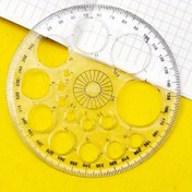 Resim 1 adet 360 Derece Dönen Yuvarlak Cetvel - Taslak, Dikiş, Ofis ve Okul Malzemeleri için Daire ve Derece ile Şeffaf Mavi Şablon, 11.56cm Çap, El Sanatları, Dikiş ve Tasarım Projeleri için İdeal, El Sanatları Temelleri | Daire Cetvel | Dayanıklı Plastik, Dikiş Cetveli 