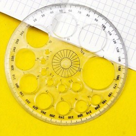 Resim 1 adet 360 Derece Dönen Yuvarlak Cetvel - Taslak, Dikiş, Ofis ve Okul Malzemeleri için Daire ve Derece ile Şeffaf Mavi Şablon, 11.56cm Çap, El Sanatları, Dikiş ve Tasarım Projeleri için İdeal, El Sanatları Temelleri | Daire Cetvel | Dayanıklı Plastik, Dikiş Cetveli 