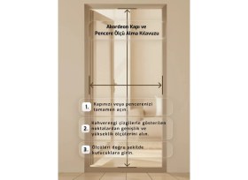 Resim Palace Aluminium Tek Kapılı Akordeon Plise Sineklik - Kapi Sistemleri Için Premium Seri 