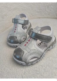 Resim Muggo Slyvester Günlük Önü Kapalı Cırtlı Unisex Çocuk Sandalet Gri 