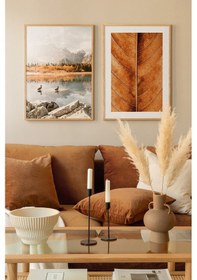 Resim 2 Parça Ahşap Çerçeve Görünümlü Mdf Tablo Seti 33x48 Cm - Model 23 - Ersy2mdfmodel23 