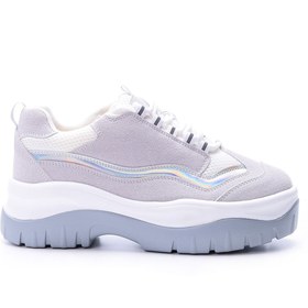 Resim Kadın Gümüş Detaylı Süet Sneaker 