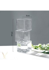 Resim Cubos Şeffaf Cam Vazo Şeffaf 