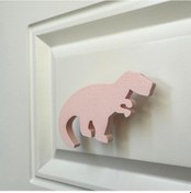 Resim Pomerol Pembe Dino 1 Dolap Kulpu-çocuk Odası, Mutfak Ve Banyo İçin Modern,sevimli Ve Dayanıklı Mobilya Kulp 