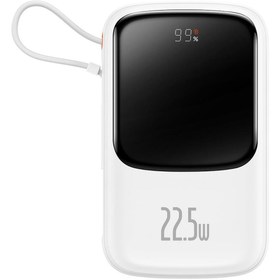 Resim Baseus PD Type C 10000 mAh Hızlı Şarj Powerbank Beyaz 