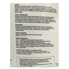 Resim Marshall Su Bazlı Panel Kapı Boyası 0,75 Lt - Yeni Plastik Ambalaj 